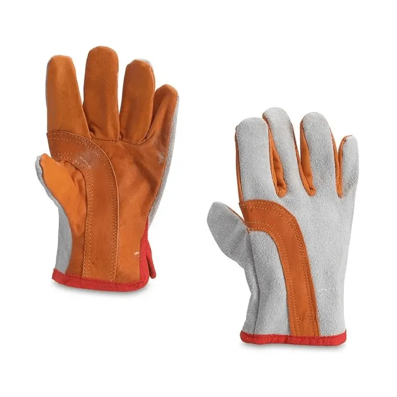 Guantes de cuero / loneta